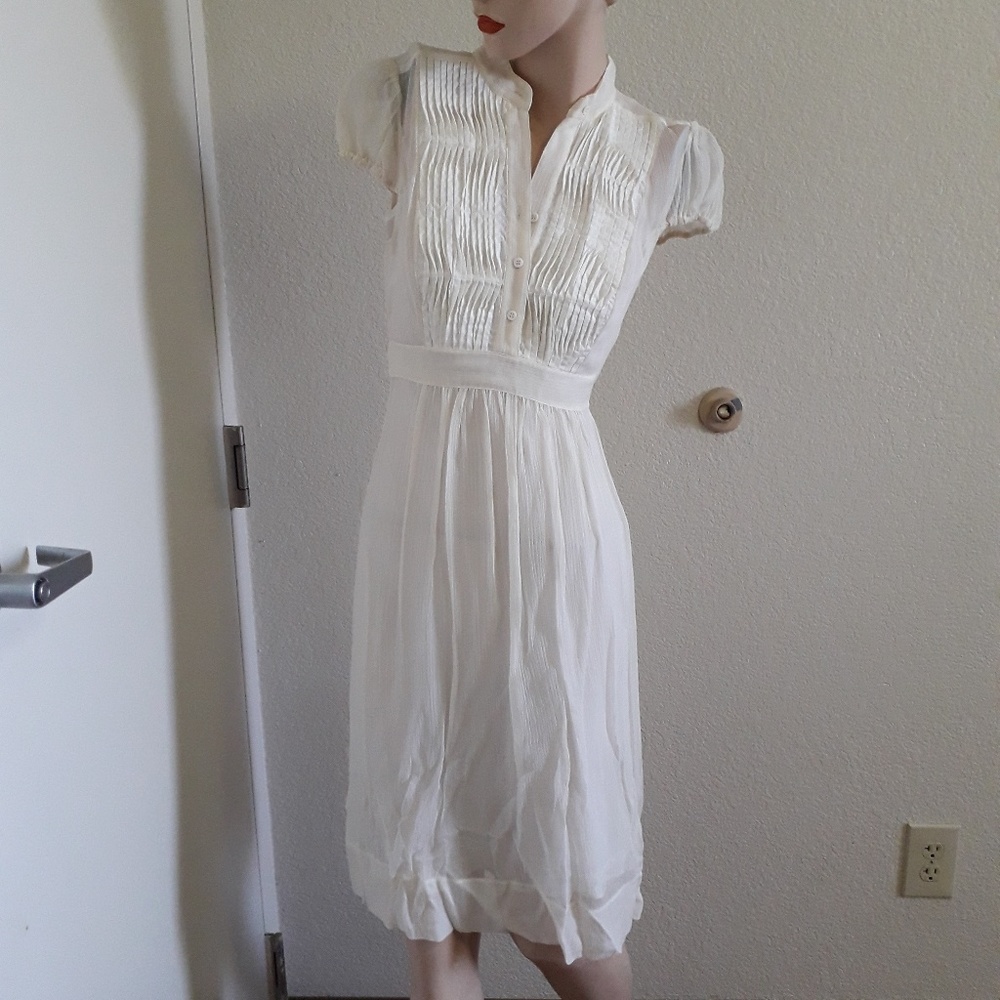 BOGO BCBG Maxazria 2 Cream Voile Dress